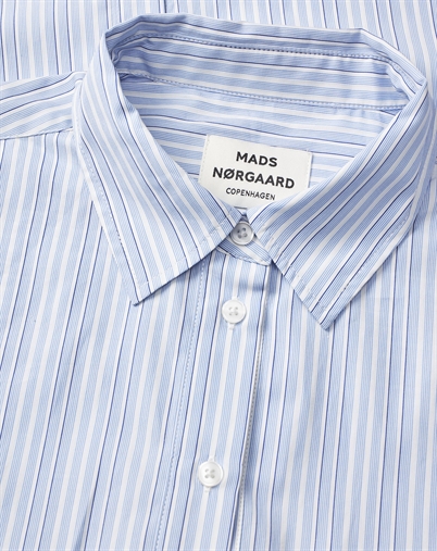 Mads Nørgaard - Mia Shelby Skjorte - Pinstripe/Provence 